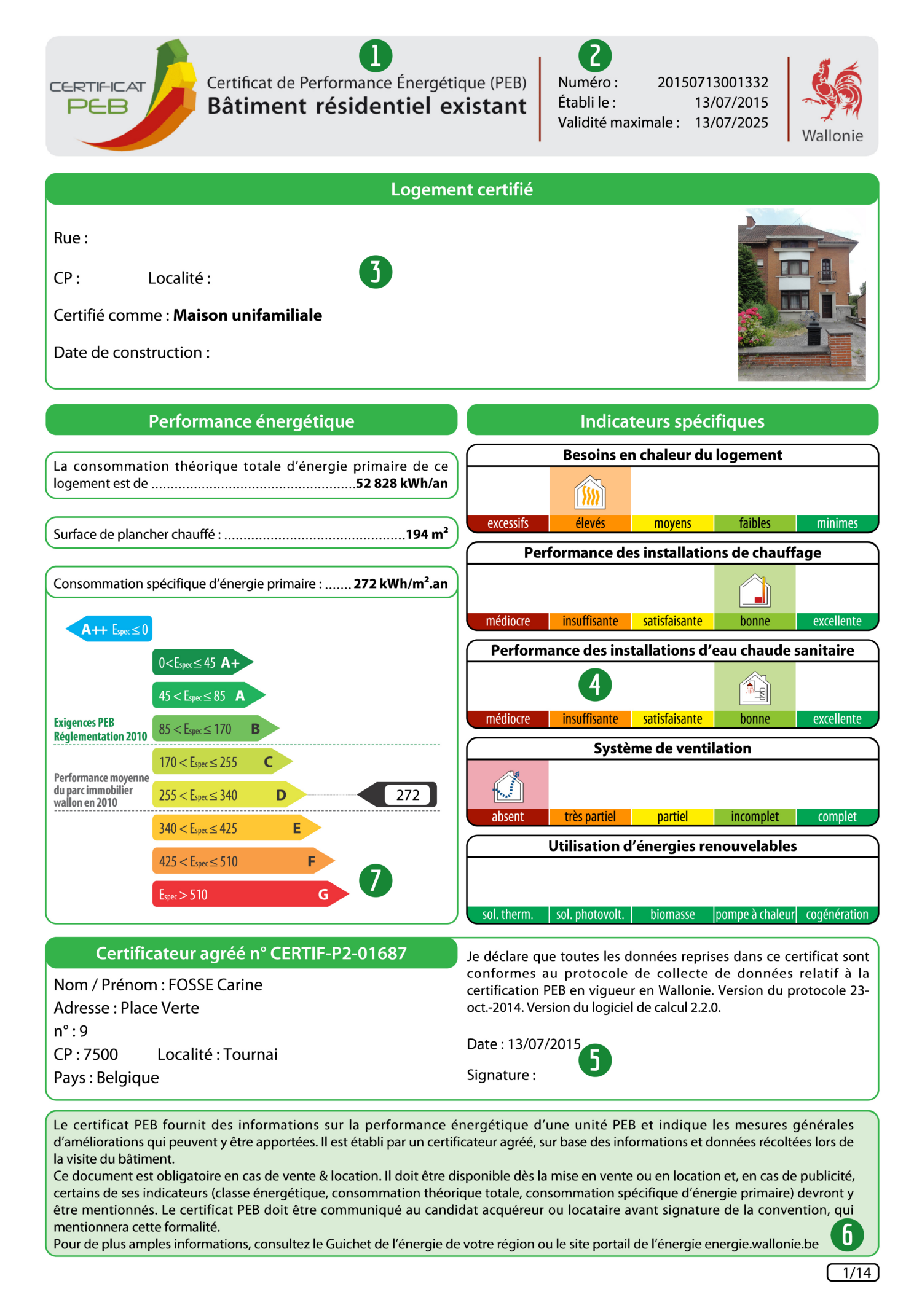 Peb Rte Exemple De Certificat Peb – Certificat Peb Agréé – DJHNSQ